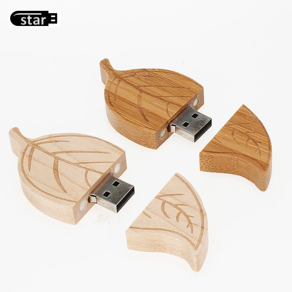 

new Natural wood leaf usb memory stick 128gb USB flash drive 4G 8GB pendrive 16GB pen drive 32GB 64GB wedding gift free shipping