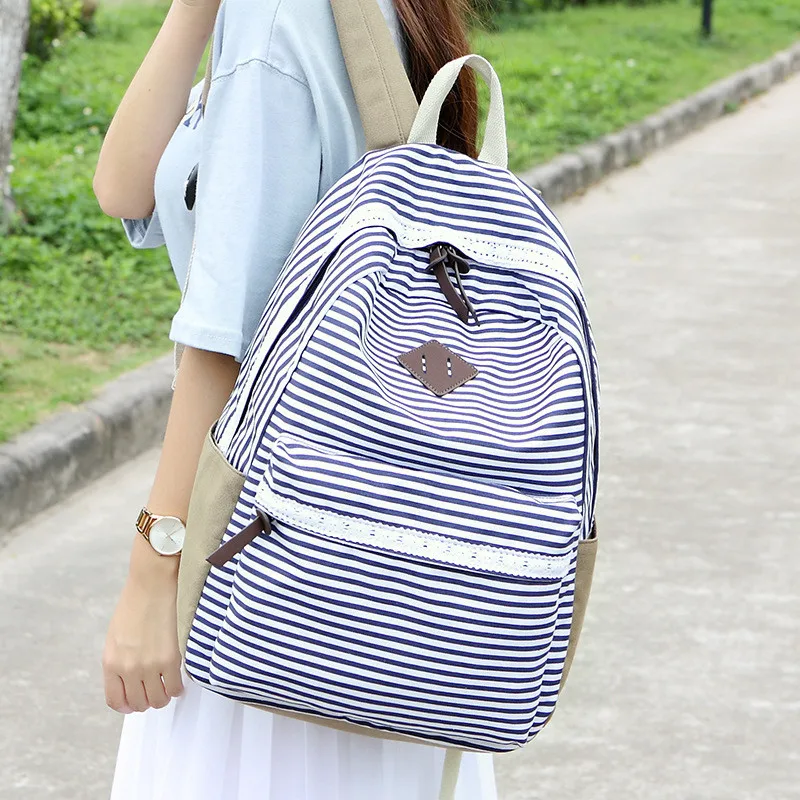 

2019 Women Canvas Backpack lady casual travel bag School Bags for girls Shoulder satchel female printing rucksack mochila laptop