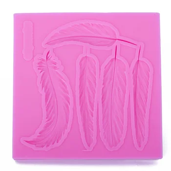 

Leaves feather shape 3D Craft Relief Chocolate confectionery Silicone Mold Fondant Cake Kitchen Decorating DIY Tools FT-1063