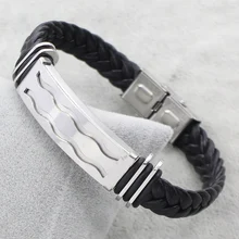 YYW ювелирный браслет из нержавеющей стали, преувеличенный, с полиуретаном и силиконом, oril цвет, 39x12x6 мм, продается через приблизительно 7,5 дюймовый Strand