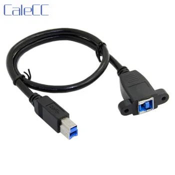 

USB 3.0 B male To female Extension Cable with Panel Mount black color 0.5m