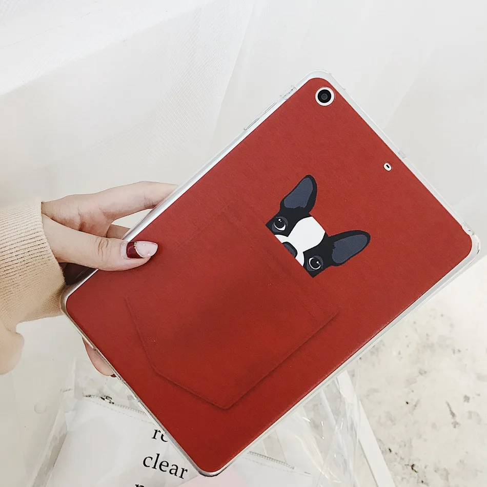 

Axbety For iPad Air 2 Case 9.7" Cartoon Cat Dog Transparent Cover For iPad 6th Generation Soft Silicone Clear Fitted Case Coque