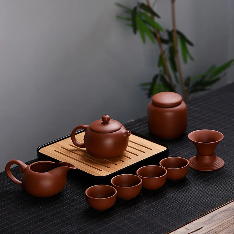 10pcs Kung fu Tea set,Beautiful and easy teapot kettle,Chinese Travel Ceramic Portable Teaset,Ceramic Tray Coffee Cup gaiwan