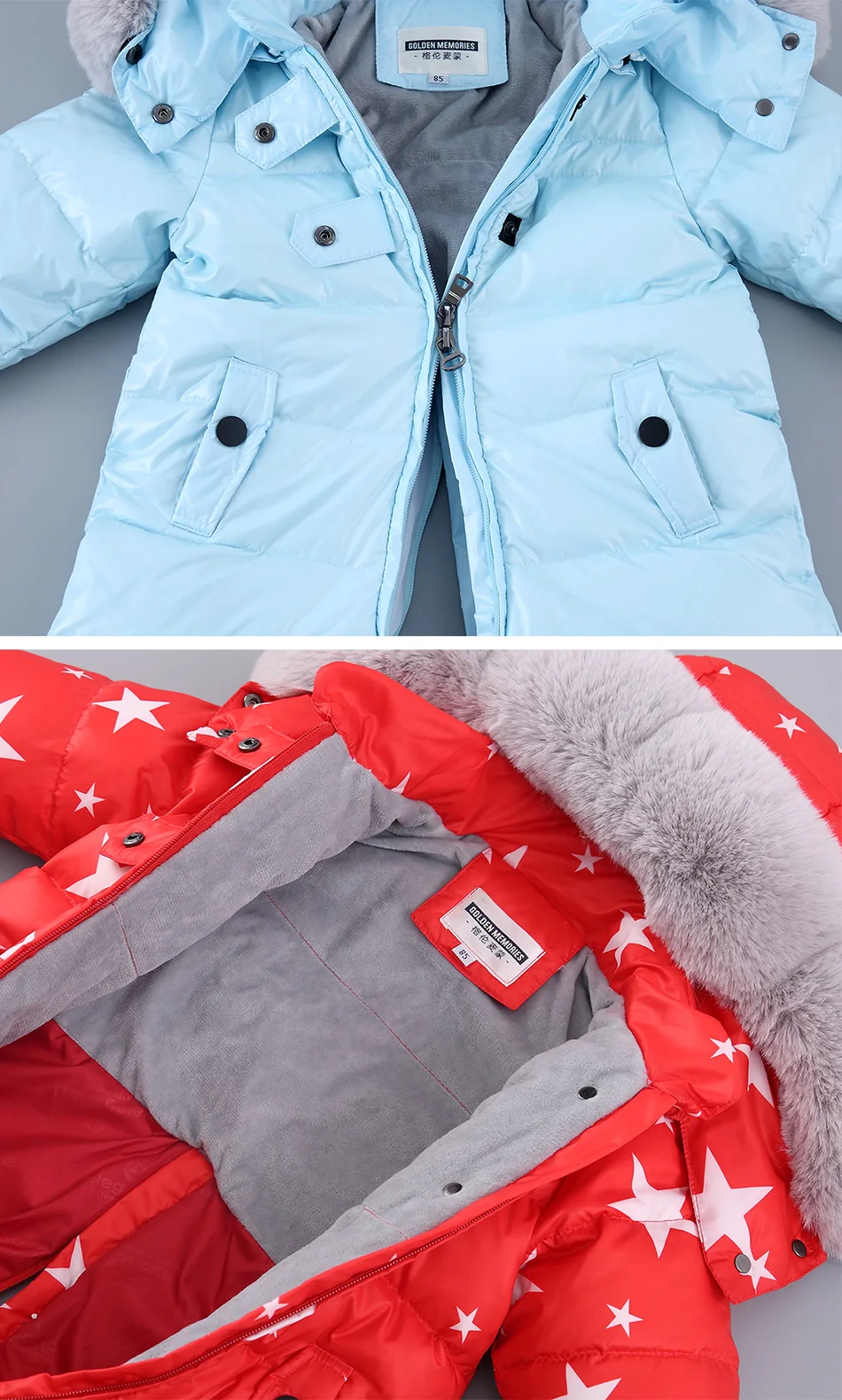 Детский комбинезон; теплый зимний комбинезон на утином пуху; комбинезон с капюшоном из натурального меха для новорожденных мальчиков и девочек; зимняя одежда для альпинизма; лыжный костюм