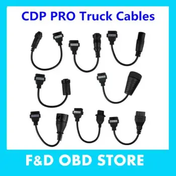

2019 Best quality Auto Car Diagnostic Full Set 8 Truck Cables OBD2 Diagnostic OBD OBDII OBD 2 Connect Cable For TCS C/DP Pro