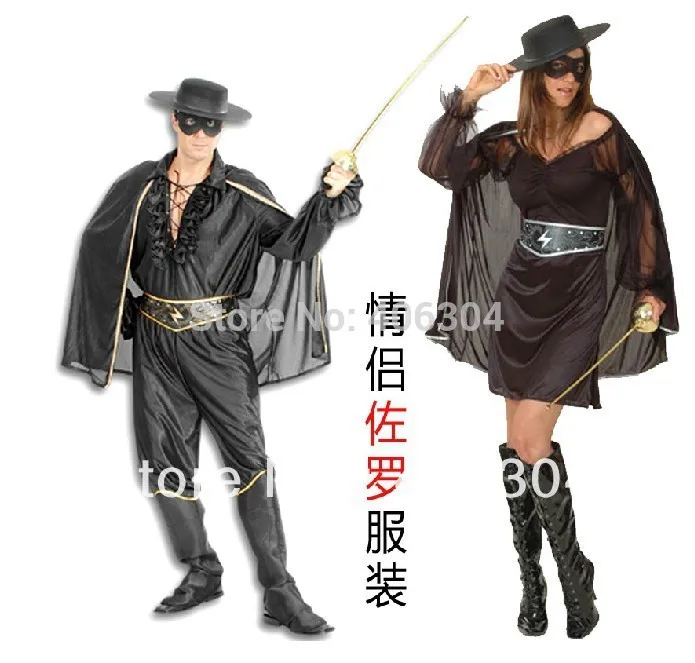 Free shipping,halloween party dress up costume,men/women adult black
