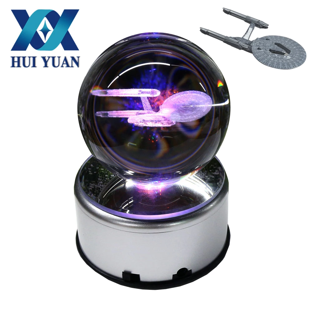 HUI YUAN Star Trek 3D Crystal Light LED Novelty Light Ball USB & AA