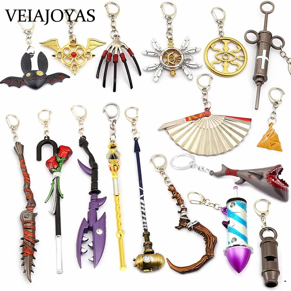

Hot Game Identity V Keychains Cartoon The Fifth Personality Whistle Hand Sword Mechanic Coordinator Pendant Car Keyring llaveros