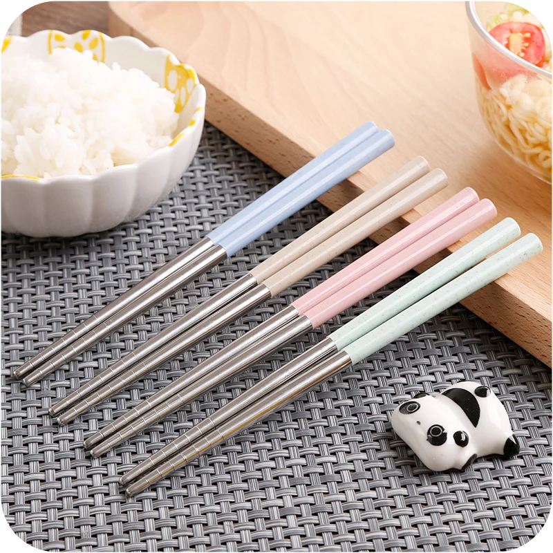 Hot 304 stainless steel Colorful Japanese Chopstick Food Chopsticks