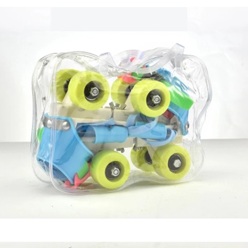 جديد الطفلين خط الأسطوانة صف مزدوج 4 عجلة التزلج أحذية شحن حجم انزلاق مضمنة قابل للتعديل تزلج هدية ل طفل IB35