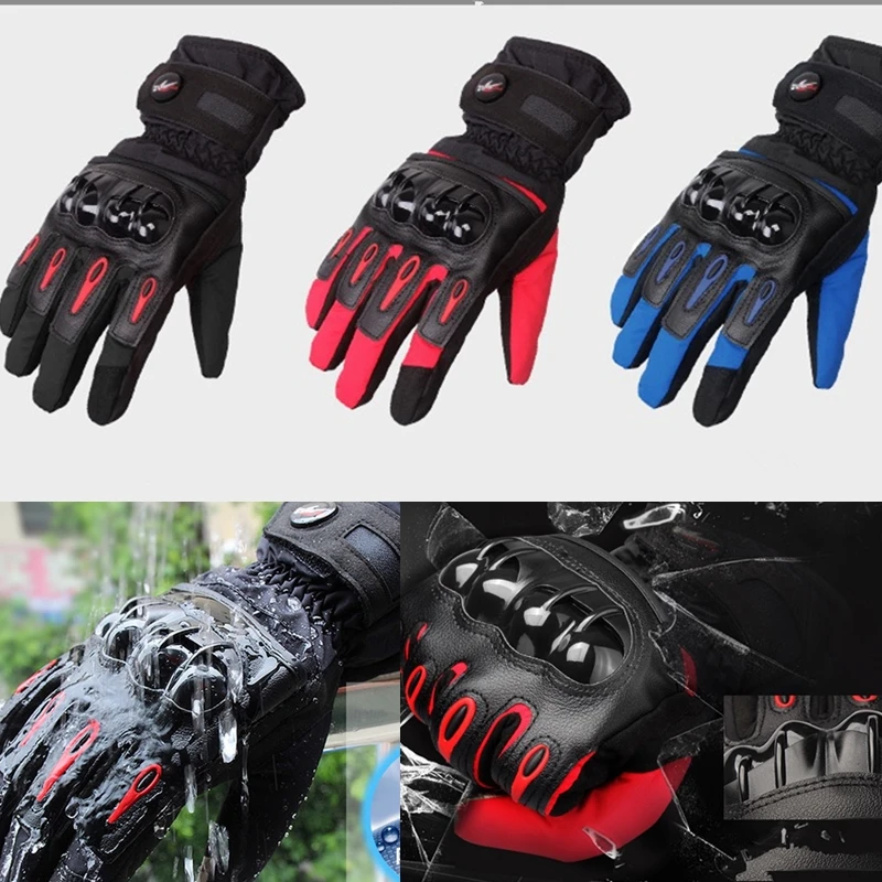 Мотоциклетные Перчатки Guantes Moto водонепроницаемые ветрозащитные зимние теплые
