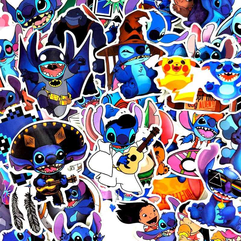 Classic Lilo Pelekai Monster Stitch Stickers for Motorcycle, Skateboard, Refrigerator, Package Box, Guitar - Funny Stickers image 3