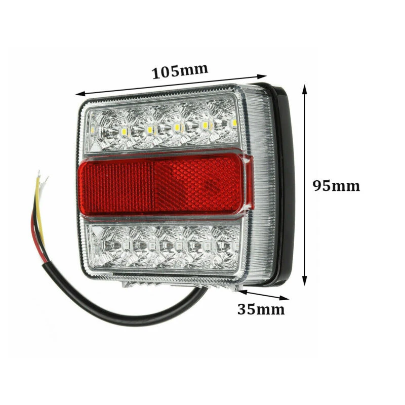 2Pcs Rear LED Submersible Trailer Tail Lights Kit Boat Marker Truck Waterproof Universal 12V 15LED campers Trailer Taillights ► Photo 3/6