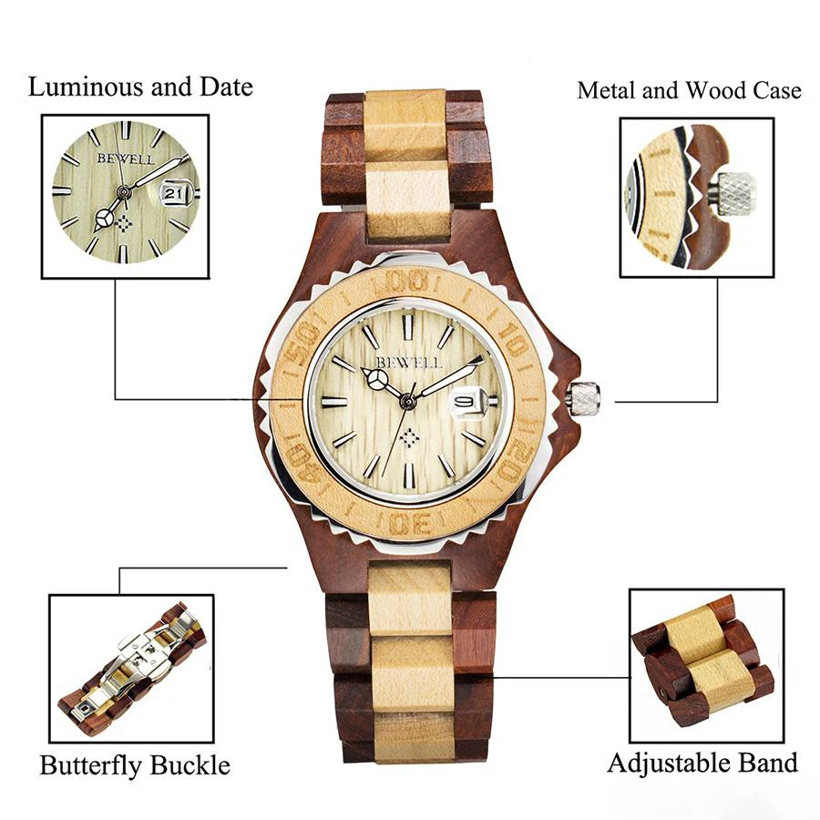 women wooden  watch