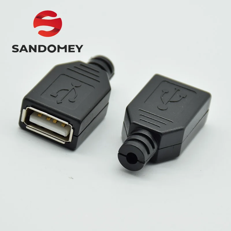 10Pcs Type A Female Usb 4 Pin Plug Socket Connector With Black Plastic Cover huismerk kopen in de aanbieding 10Pcs Type A Female Usb 4 Pin Plug Socket Connector With Black Plastic Cover huismerk kopen in de aanbieding