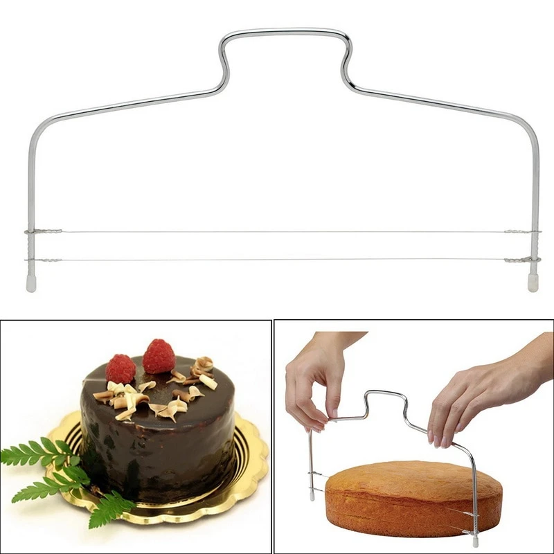 Cake Cutter Slicer Line Bread Wire Cutting Leveller Decorator Baking Tool 