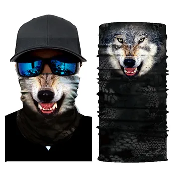 

3D Cycling Motorcycle Neck Tube Bandana Scarf Face Mask Skiing Balaclava Halloween Cosplay Half Face Shield Marvel Hero Scarfs