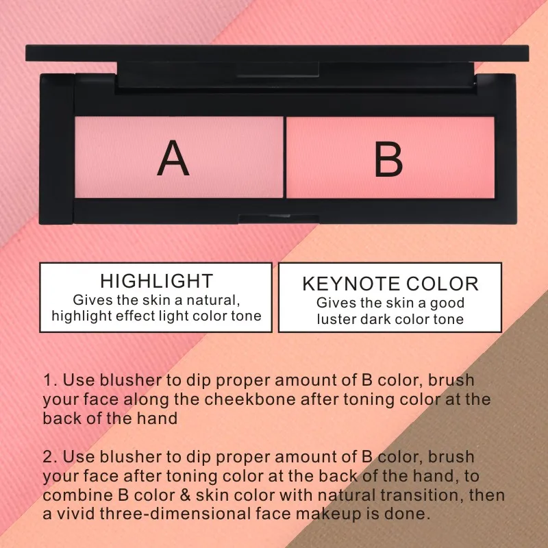 HENLICS Beauty Product Series Wonderful 2 Color Makeup Blush Face unlimited color fairy Blusher Powder Palette Cosmetic  (11)