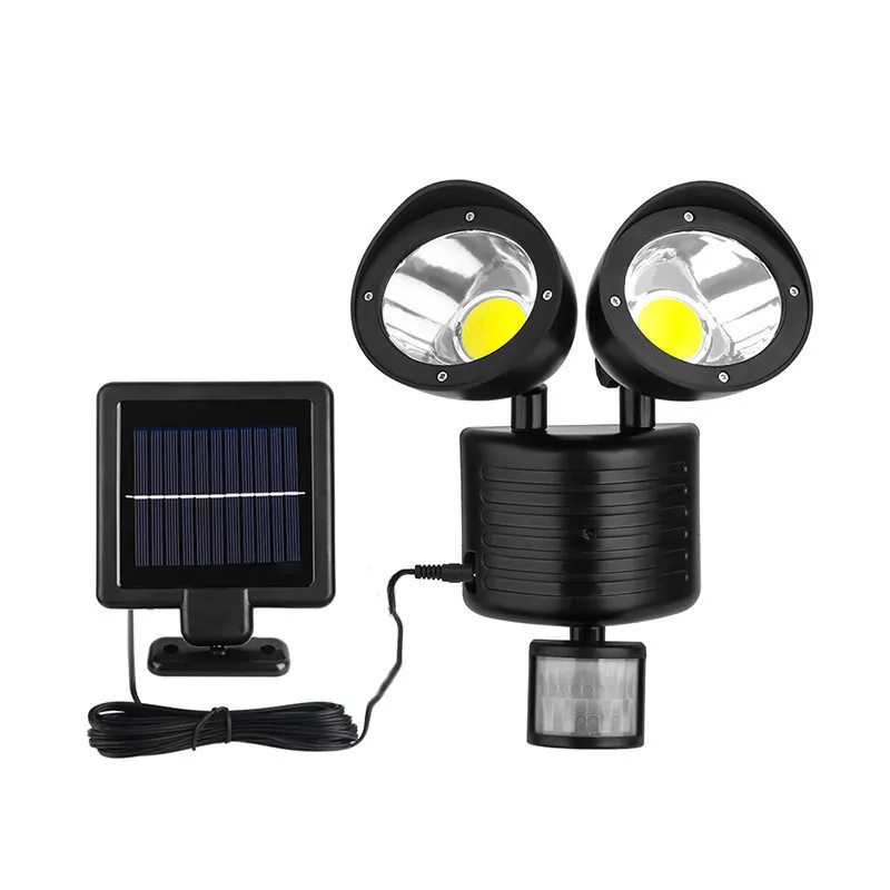 Online Lámpara Solar binvial 2 Sensor de cabeza impermeable 22LED jardín patio al aire libre patio Solar luces LED para la decoración del jardín