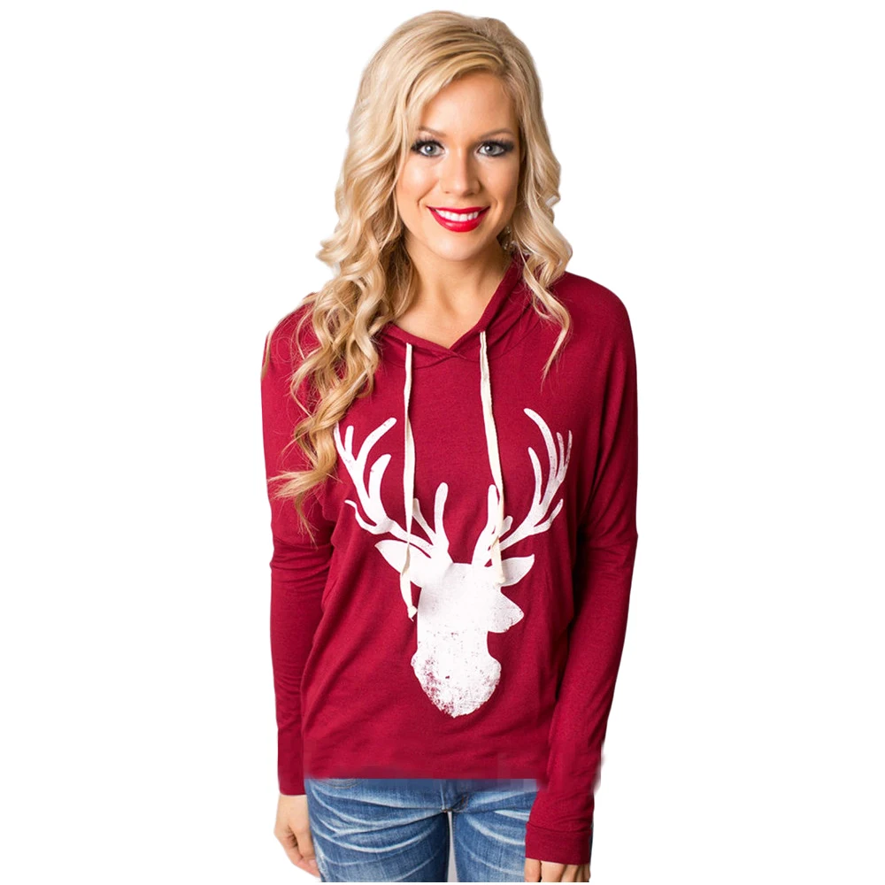 Aliexpress.com : Buy Fashion Women Long Sleeve Christmas Reindeer ...