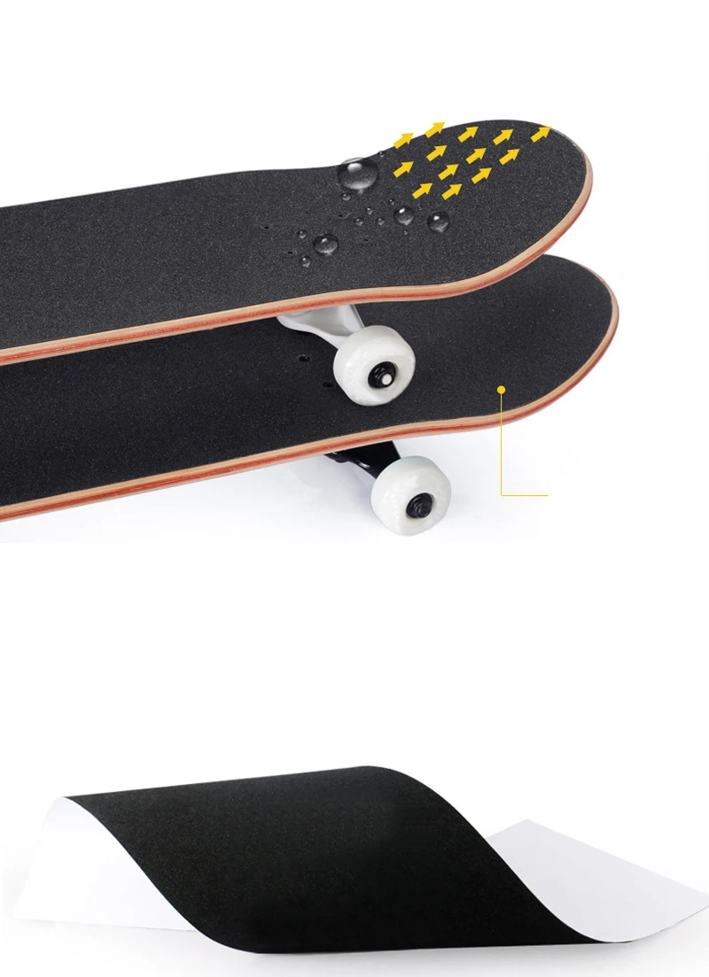 Наждачная бумага для скейтборда Skate Grip Longboard лента Нескользящая водостойкая анти-слеза Пастер для Peny Board Cruiser длинная доска 23 см* 84 см