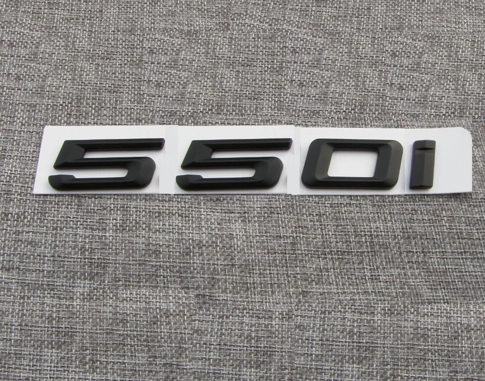 

Black ABS Number Letters Word Car Trunk Badge Emblem Letter Decal Sticker for BMW 5 Series 550i