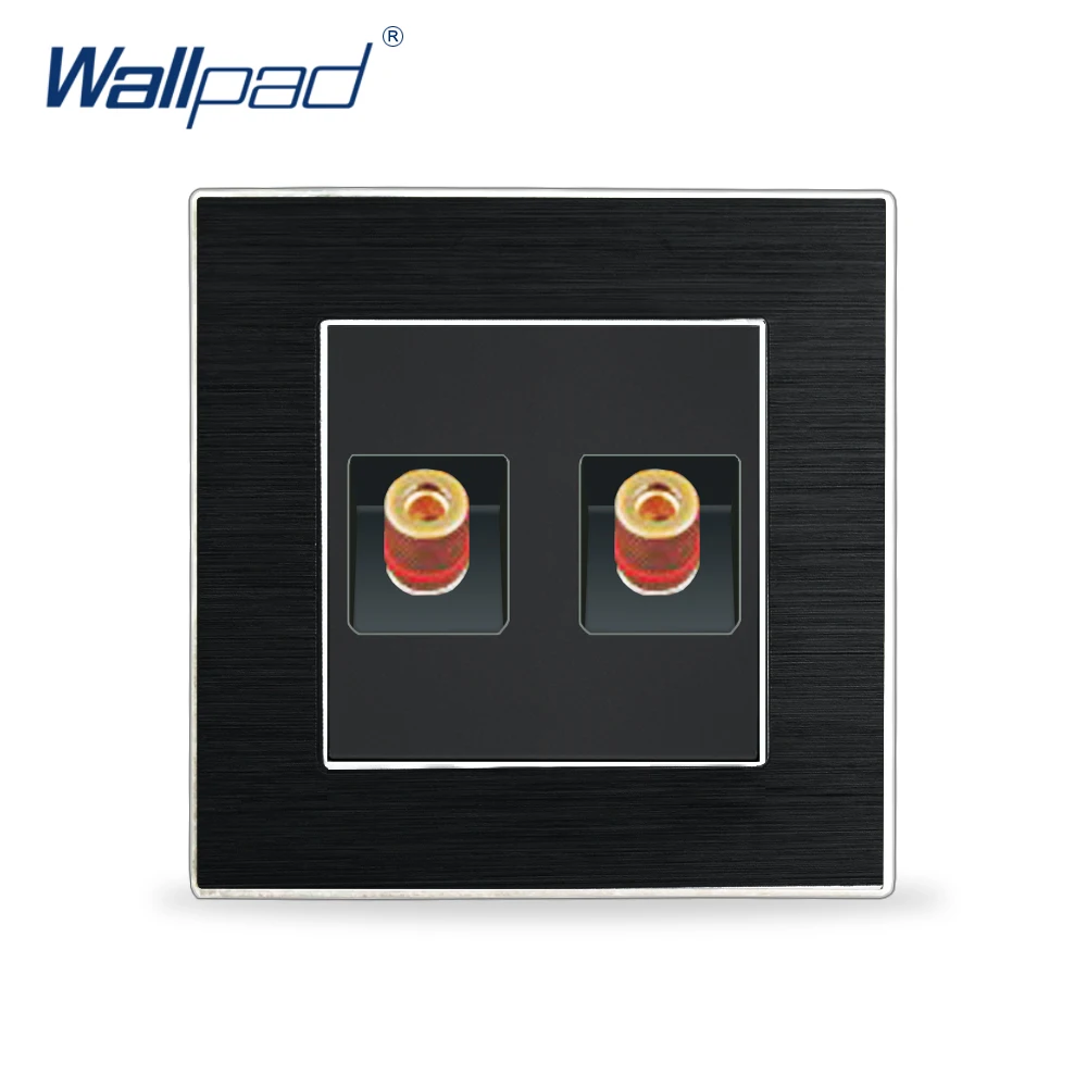 2 Pin аудио разъем Wallpad люксовые клавишные атласная металлическая Панель
