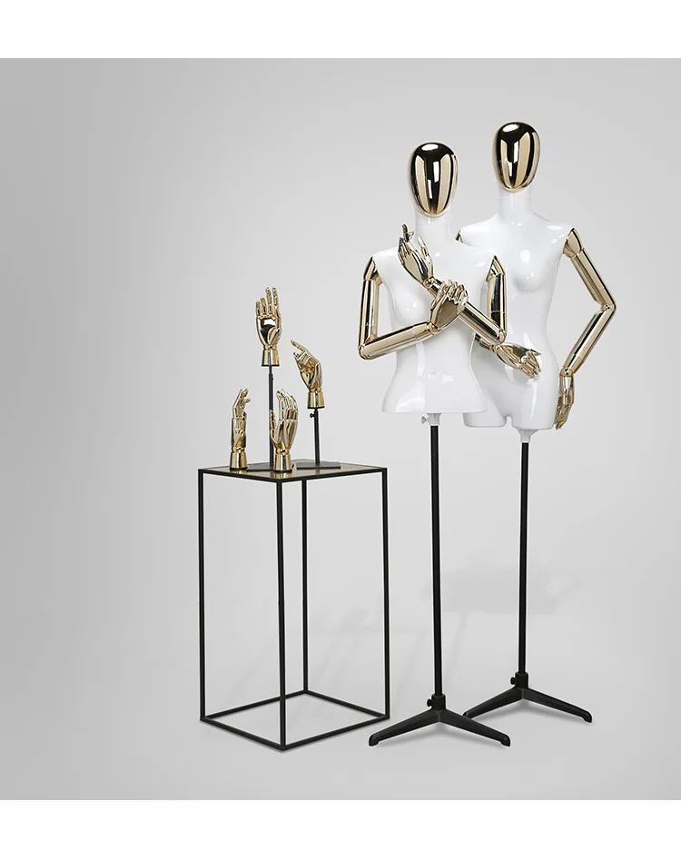 

New Top Quality Fiberglass Fashion Female Mannequin Half Body Model With Base Best Value