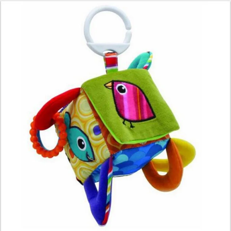 Plush Russian And English Style Baby Musical Crib Mobiles Bird Square