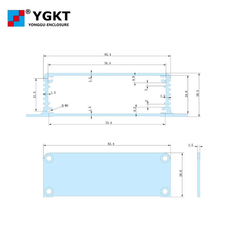 YGK 023 1 104*28*70/4.09 ''x 1'' x 2 76 ''(wxhxl)mm custom алюминиевый чехол для вас|enclosure