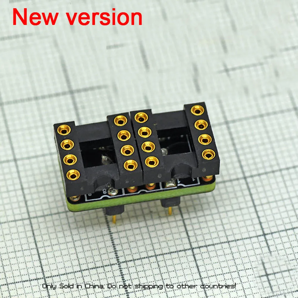Позолоченный адаптер DIP8 Mono to Dual Op Amp конвертер 5532 AD712 AD827 OPA2604 AD8620|Интегральные