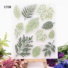 Горячая Зеленый Лист прозрачный штамп/силиконовый печать цветок штамп DIY альбом для скрапбукинга/производство карт