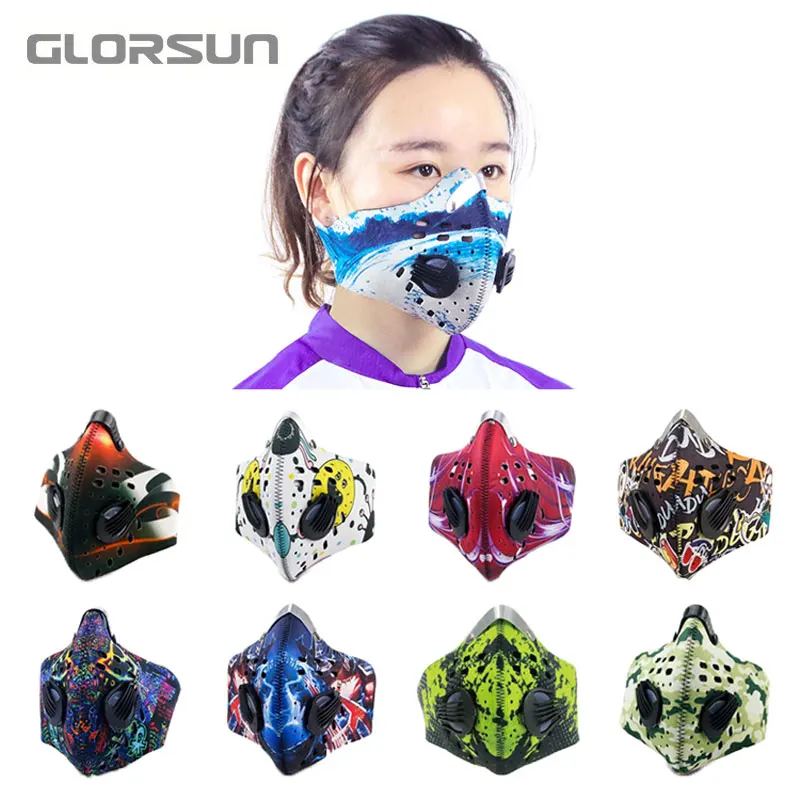 GLORSUN маска дизайн ваш собственный дыхательный воздушный фильтр онлайн производитель n95 рот мода загрязнения спортивные тренировки маска