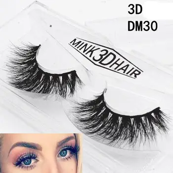 

1 Pair Handmade Mink 3D Hair False eyelashes Fiber Eyelashes Natural Long Cross Black Fake Eye Lashes Women Beauty 5U1227