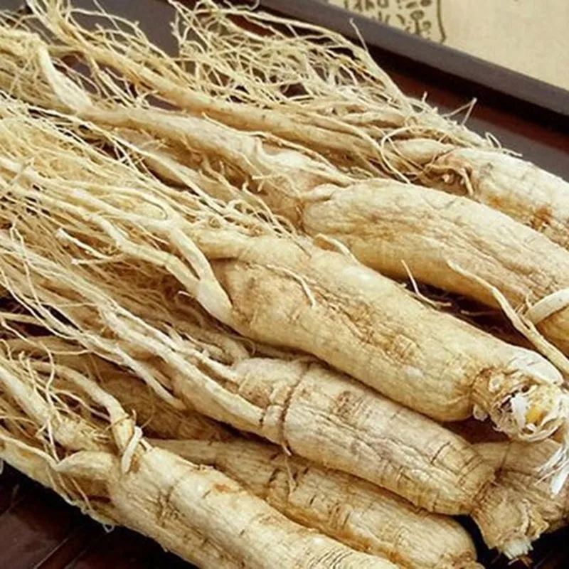 

100g-1000g High-quality pure natural wild Changbai Mountain ginseng dried white ginseng root, enhance immunity free shipping