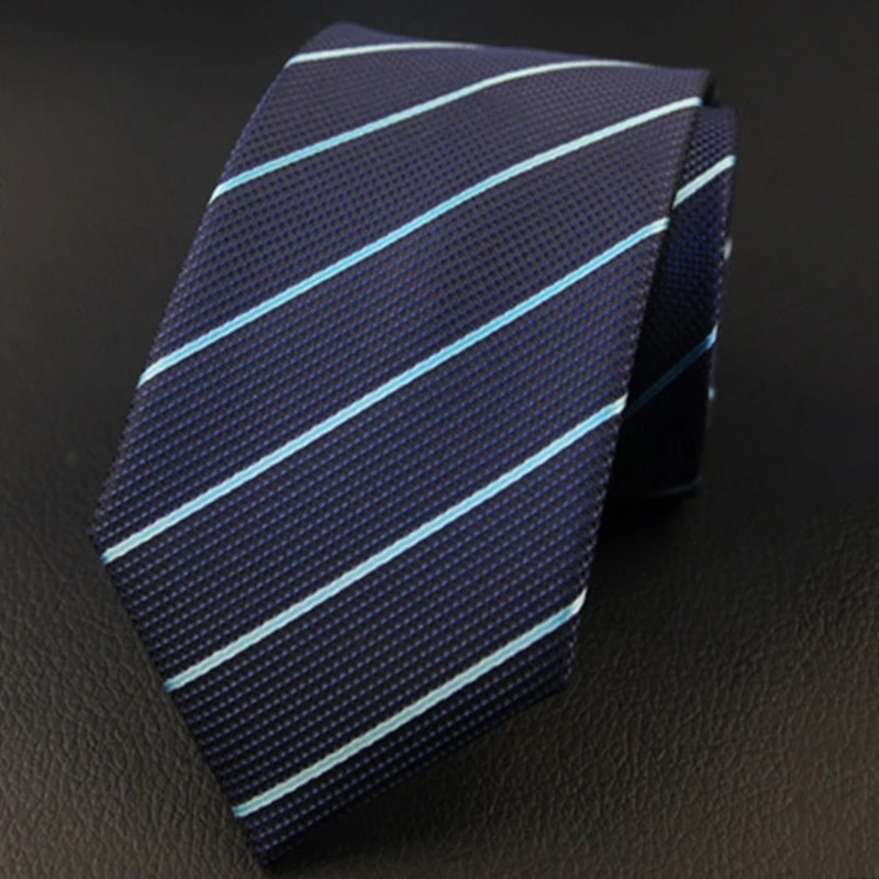 Mantieqingway Wedding Suits Black Striped Neckties 7cm Slim Polyester ...