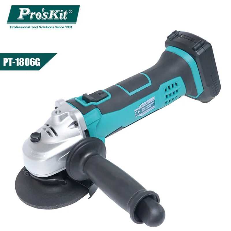 

Pro'sKit PT-1806G 18V Rechargeable Li-Ion Cordless Angle Grinder Machine Polishing Cutting Grinding Machine