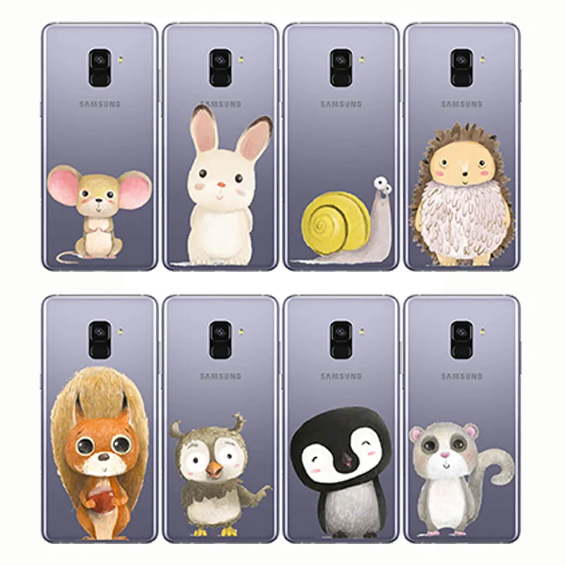 

phone cases cute fox Koalas lion bird panda tiger animal cover for Samsung A6 A8 A9 2018 A8 2015 A7 2016
