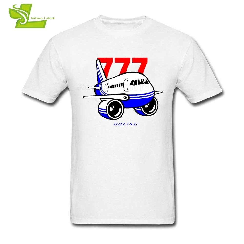 Boeing 777, Мужская футболка, новинка, Уникальные футболки, крутые, для упражнений, удобные футболки, мужские, летние, с вырезом лодочкой, для клуба, для папы, с самолетом - Цвет: Белый