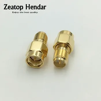 

100Pcs Brass SMA Male to RP-SMA Female Jack Coaxial Cable Connector Converter Adapter for Signal Booster Repeater Amplifier