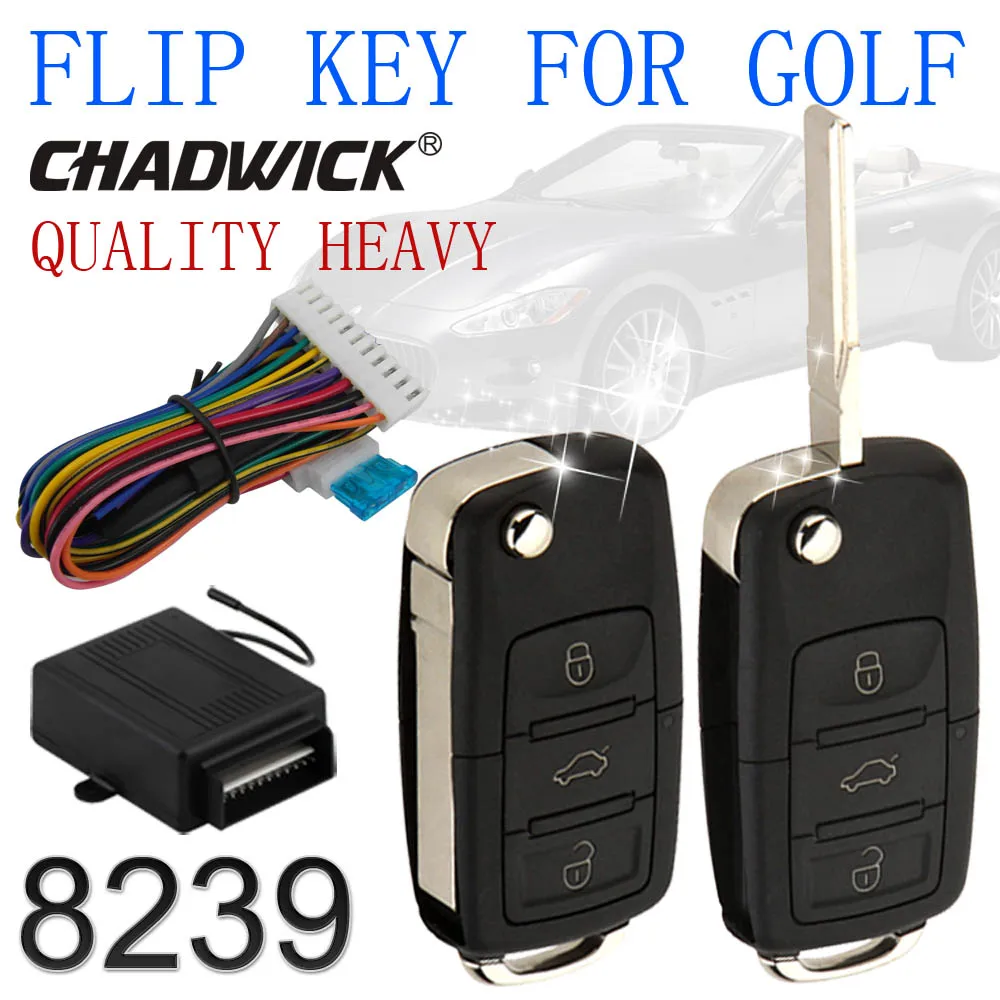 Откидной ключ без ключа система входа для Golf gol vw Volkswagen пульт дистанционного управления дверной замок Высокое качество пустые ключи CHADWICK 8239