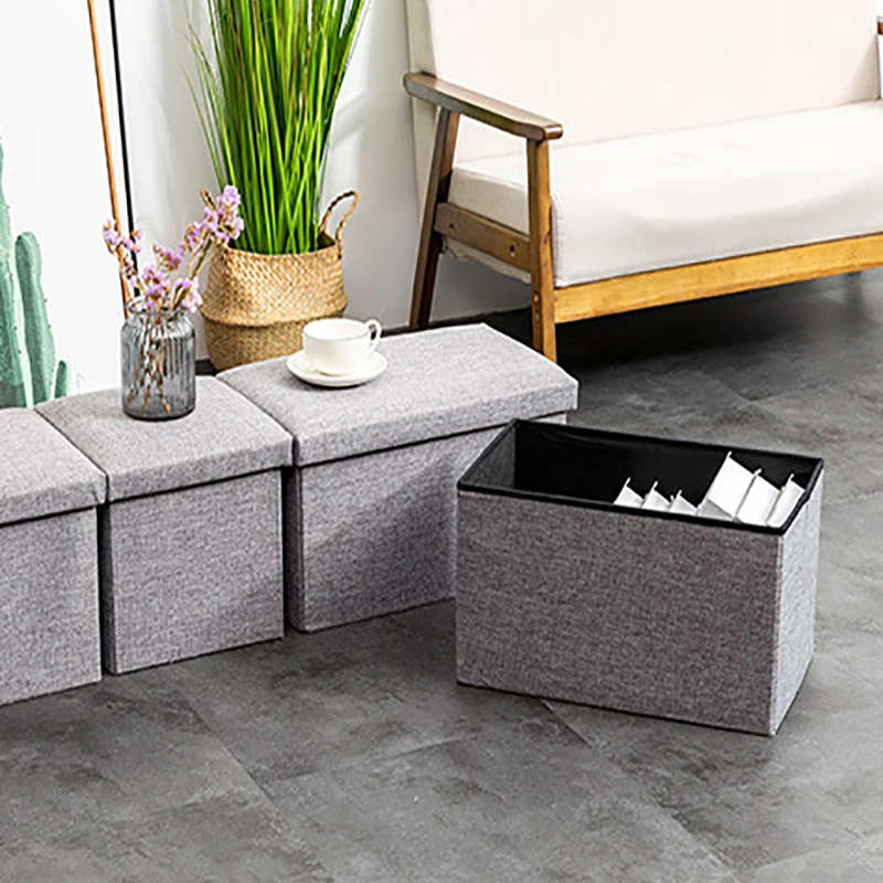 

Creative Storage Box Multifunctional Foldable Linen Storage Organizer Storage Stool Sit Shoe Bench Adult Sofa Stool