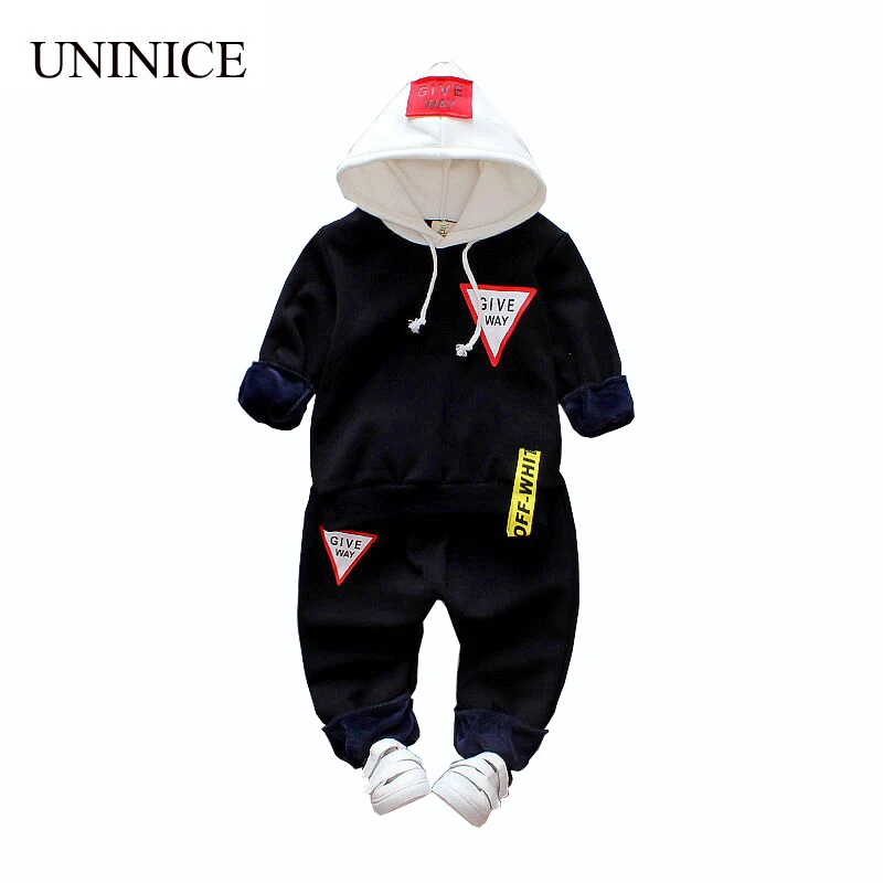Uninice/Новый Детская одежда на зиму-осень Костюмы мультфильм детей Толстовки +