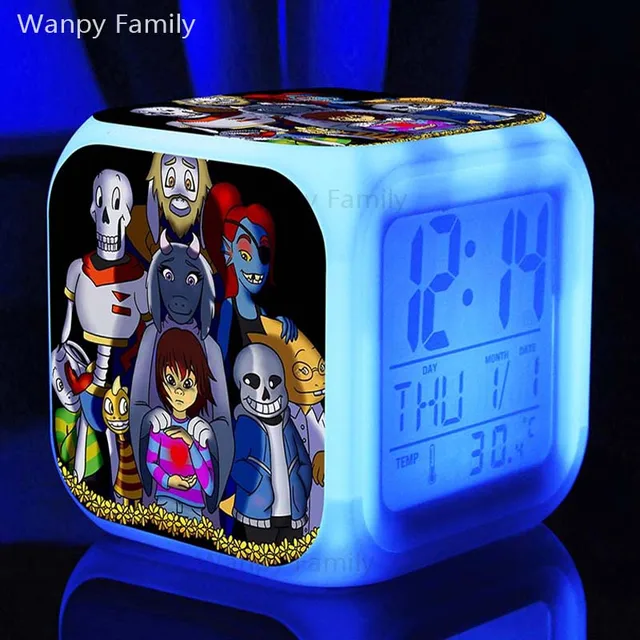 [Wanpy Family] Monster World Undertale Alarm Clock For Children's room Bedside Desktop