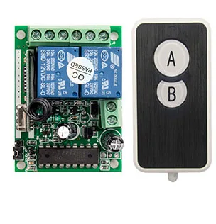 

DC12V 2CH Wireless Remote Control Switch System Ultra - thin acrylic Transmitter+ Receiver for Appliances Gate Garage Door