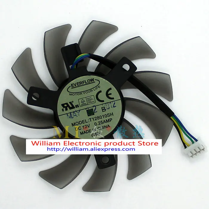 Новый оригинальный Графика карты вентилятор охлаждения T128010SH 12V 0.25A 4 провода