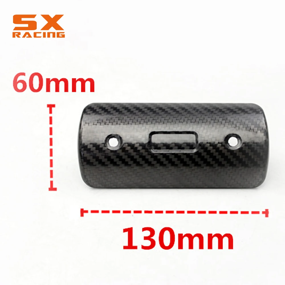 Motorcycle Carbon Fiber Exhaust Pipe Muffer Guard Protection Heat Shield Cover For KTM EXC XC SX HONDA SUZUKI YAMAHA KAWASAKI | Автомобили