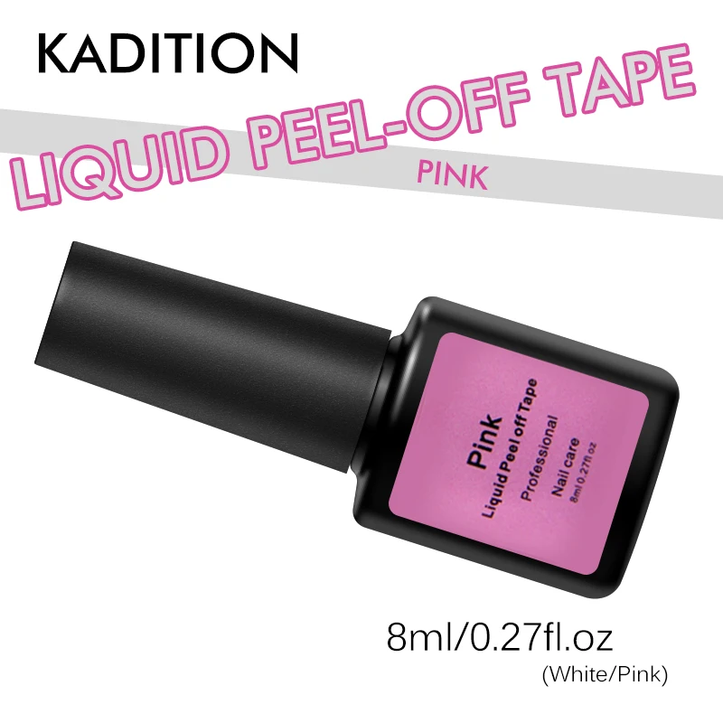 

KADITION Protected White Pink Latex Peel Off Nail Liquid Tape Finger Skin Care Glue UV LED Nail Art Base Coat Cuticle Cream
