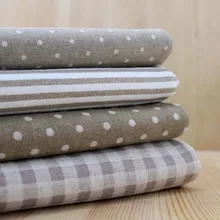 Молочный чай мульти геометрический узор пеньковый серый стежка хлопок льняная ткань Набор DIY домашний текстиль ткань искусство для лоскутов 22*24 см