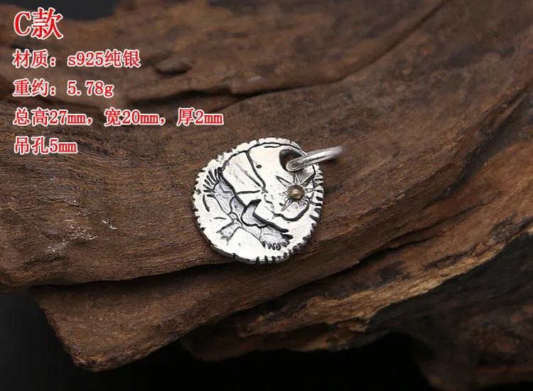 S925-Sterling-Silver-Jewelry-Vintage-Thai-Silver-Takahashi-Goro-Handmade-Small-Eagle-Male-And-Female-Pendant (3)